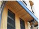 The facade design and landscaping
