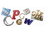 Three-dimensional letters and symbols
