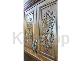 wood cabinets and wood veneer doors- Wooden decorations