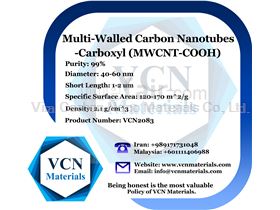 Multi-Walled Carbon Nanotubes-Carboxyl (MWNTs-COOH, 99%, Diameter 40-60 nm, Short Length 1-2 μm)